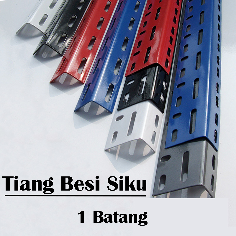 Besi Siku Lubang / Tiang Besi / Tiang Siku Panjang 50 CM/0.5 Meter dan 100 CM/1 Meter