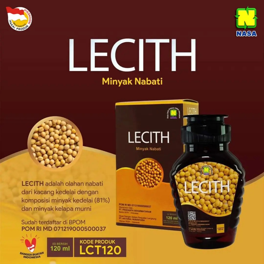 LECITH NASA LECITHIN NASA OLAHAN MINYAK NABATI SARI KACANG KEDELAI 120ML