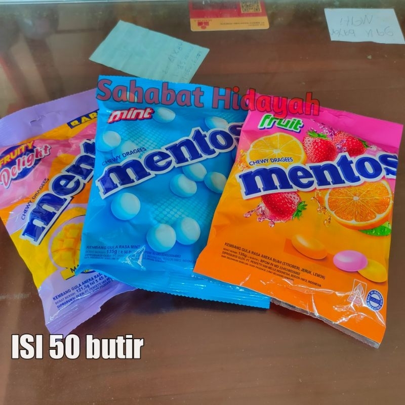 

Permen mentos pack 135g / 50 butir