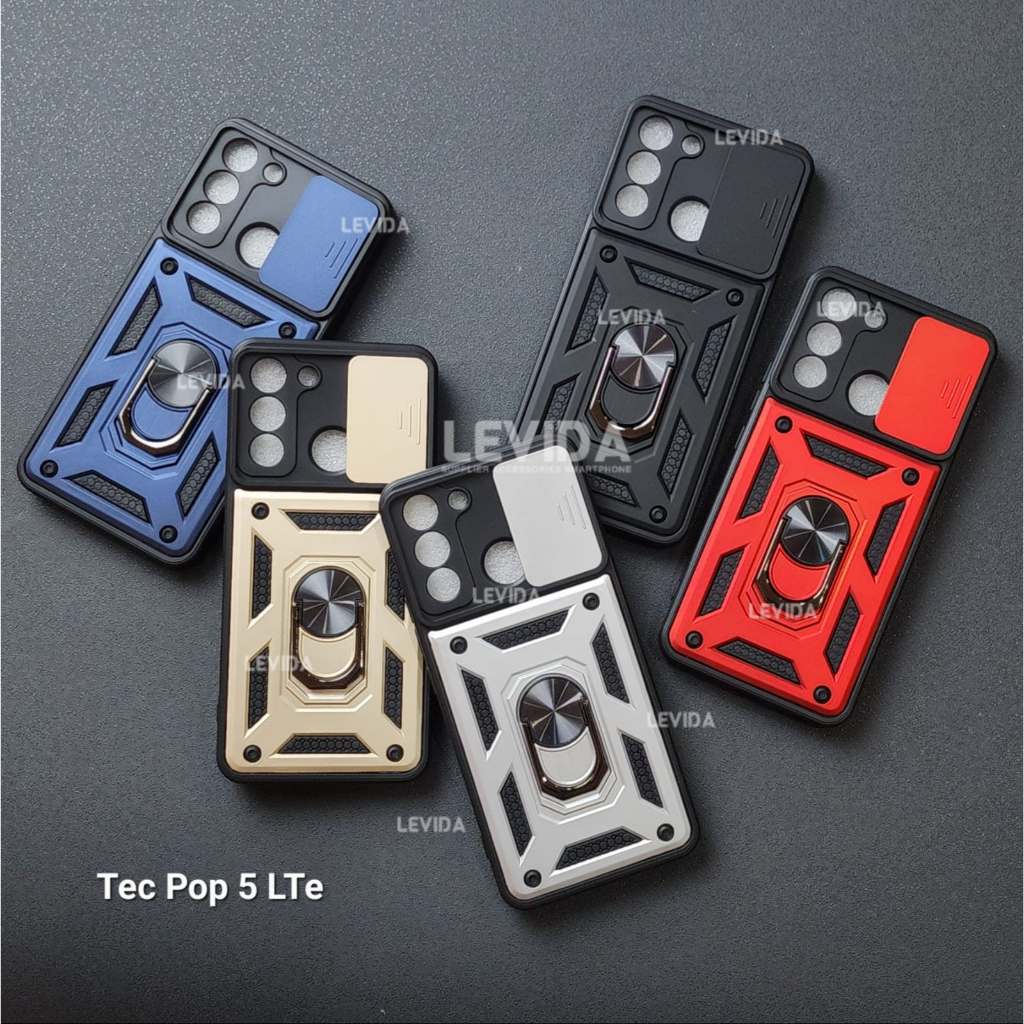 Tecno Pop 5 Lte Tecno Camon 19 Pro Tecno Camon 19 Case Robot Slide Kamera Protect + Ringstand Tecno 