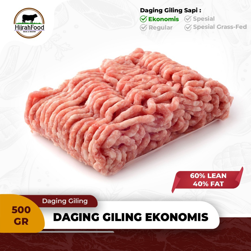 

Hijrahfood Daging Giling Sapi | Minced Ground Beef - EKONOMIS - 500 gr