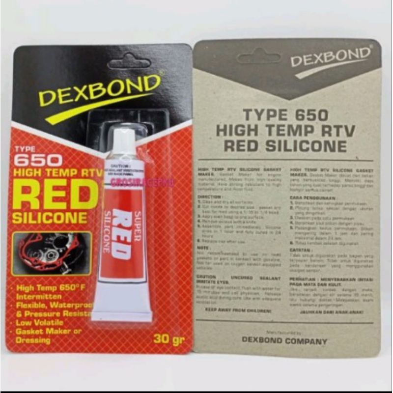 

DExbond red silicone 30g & 70g