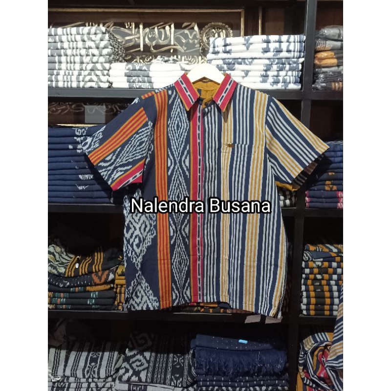 READY STOCK BAJU TENUN PRIA KEMEJA TENUN KEMEJA FULL TENUN BAJU KANTOR