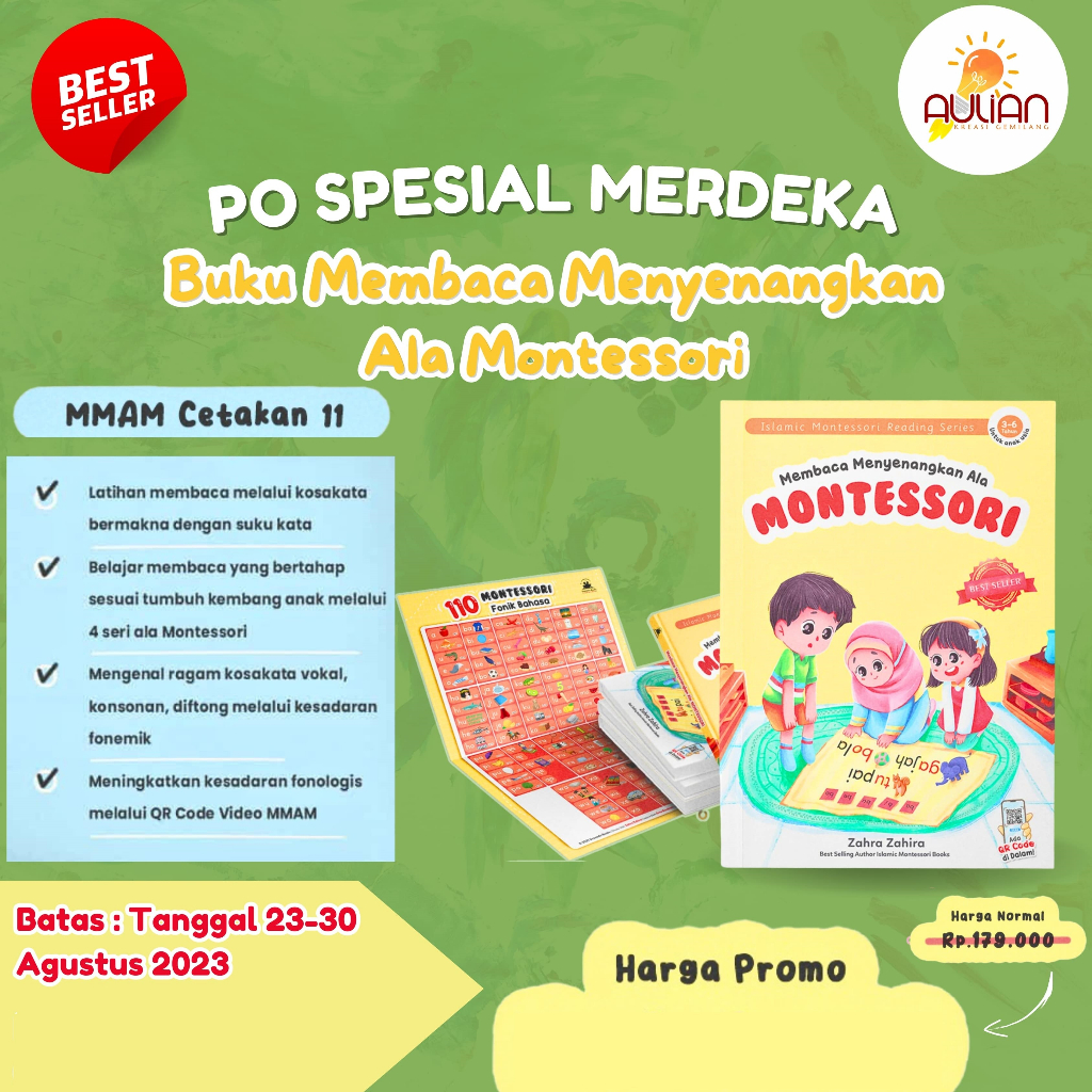 BUKU - MEMBACA MENYENANGKAN ALA MONTESSORI