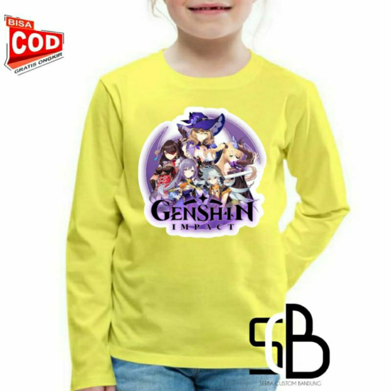 Kaos anak lengan panjang Genshin impact