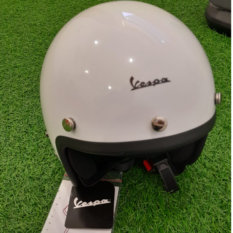 Helm vespa original putih polos asli vespa