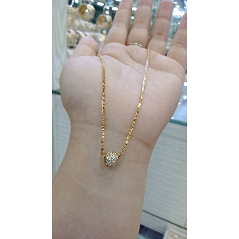 Kalung emas Bandul model langsung mas 22 kadar 375%