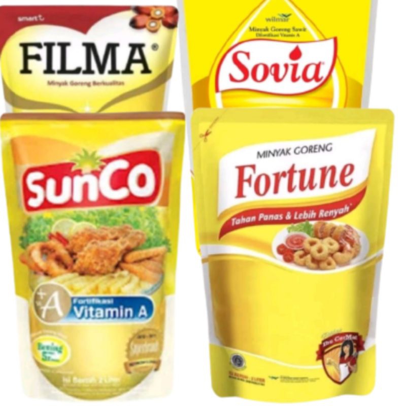 

minyak goreng Refill 2 L premium murah / sunco / Sovia / Filma / fortune