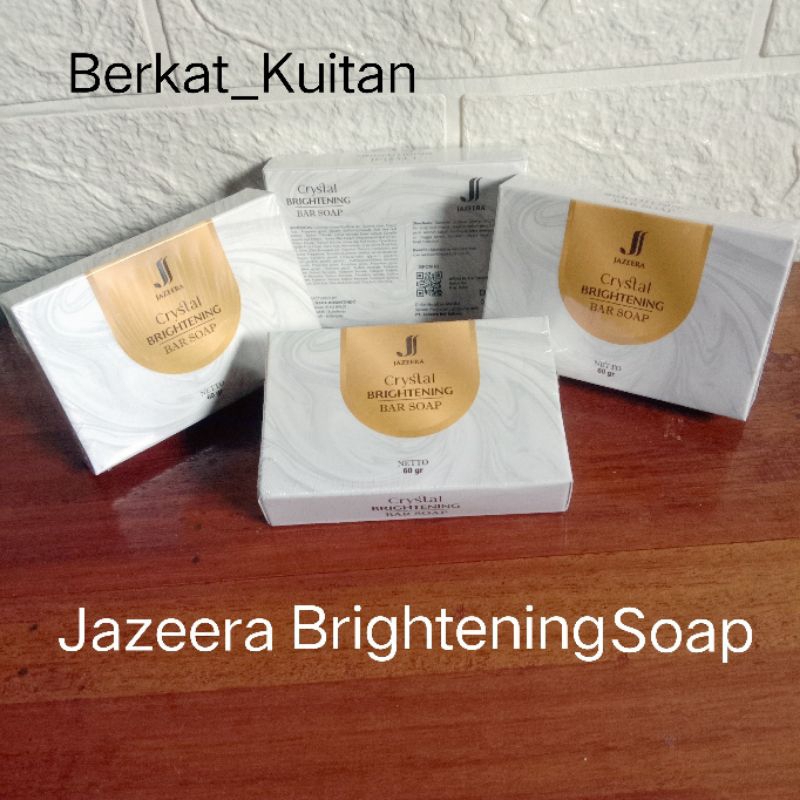 Cristal brightening soap/ sabun Jazeera original 80grm/Sabun pemutih muka & badan/sabun mandi mengat