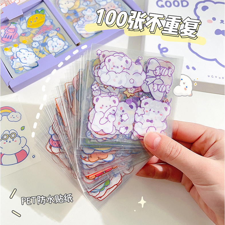 

Stiker Box Motif Kartun Beruang Warna ungu | Roll Box Roll Stiker Bear Purple