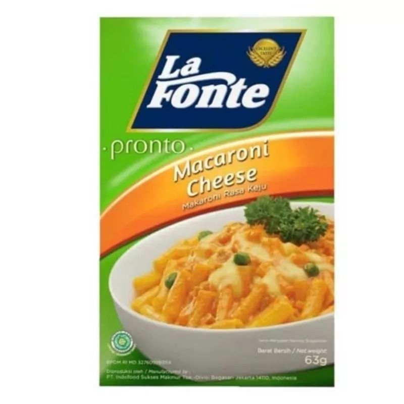 

Lafonte Pronto Macaroni With Cheese Flavour 63g