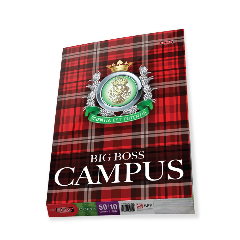 

Buku Tulis BigBoss Campus (Ukuran 250x180 mm) 50 Lembar - Isi 10 buku/pak