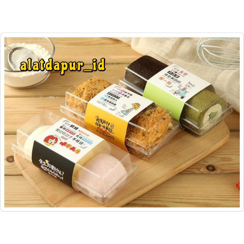 10pcs tray mika kue kotak mika bolgul slice cake tray mochi
