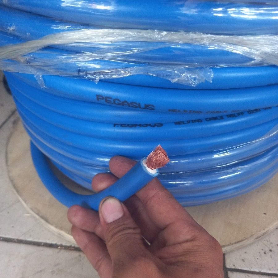 Kabel Las Listrik - Welding 50mm Termurah Full Tembaga Biru