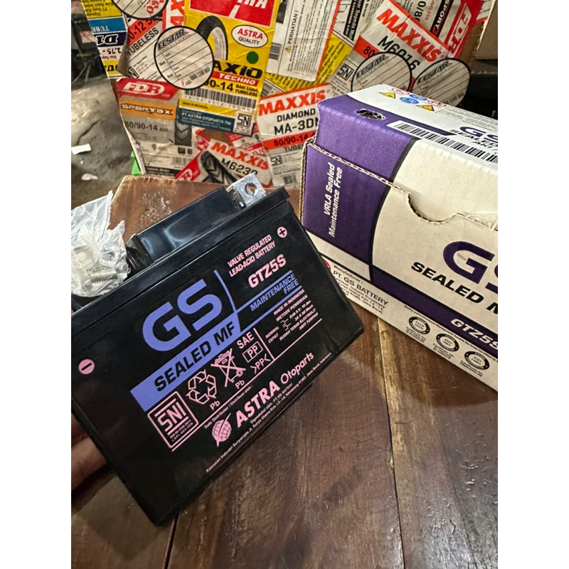 aki kering gtz5s gs Astra original aki kering karisma beat vario lama original gs astra