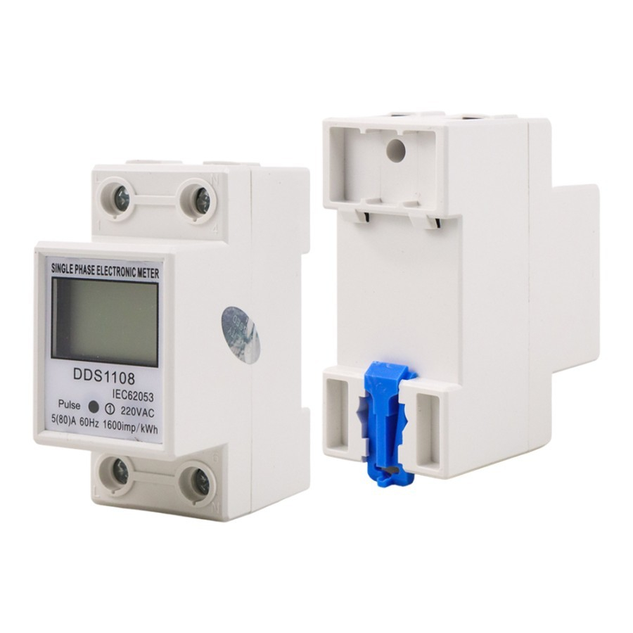 Meteran Listrik MCB Digital Single Phase 220V Din Rail Voltmeter Ukur