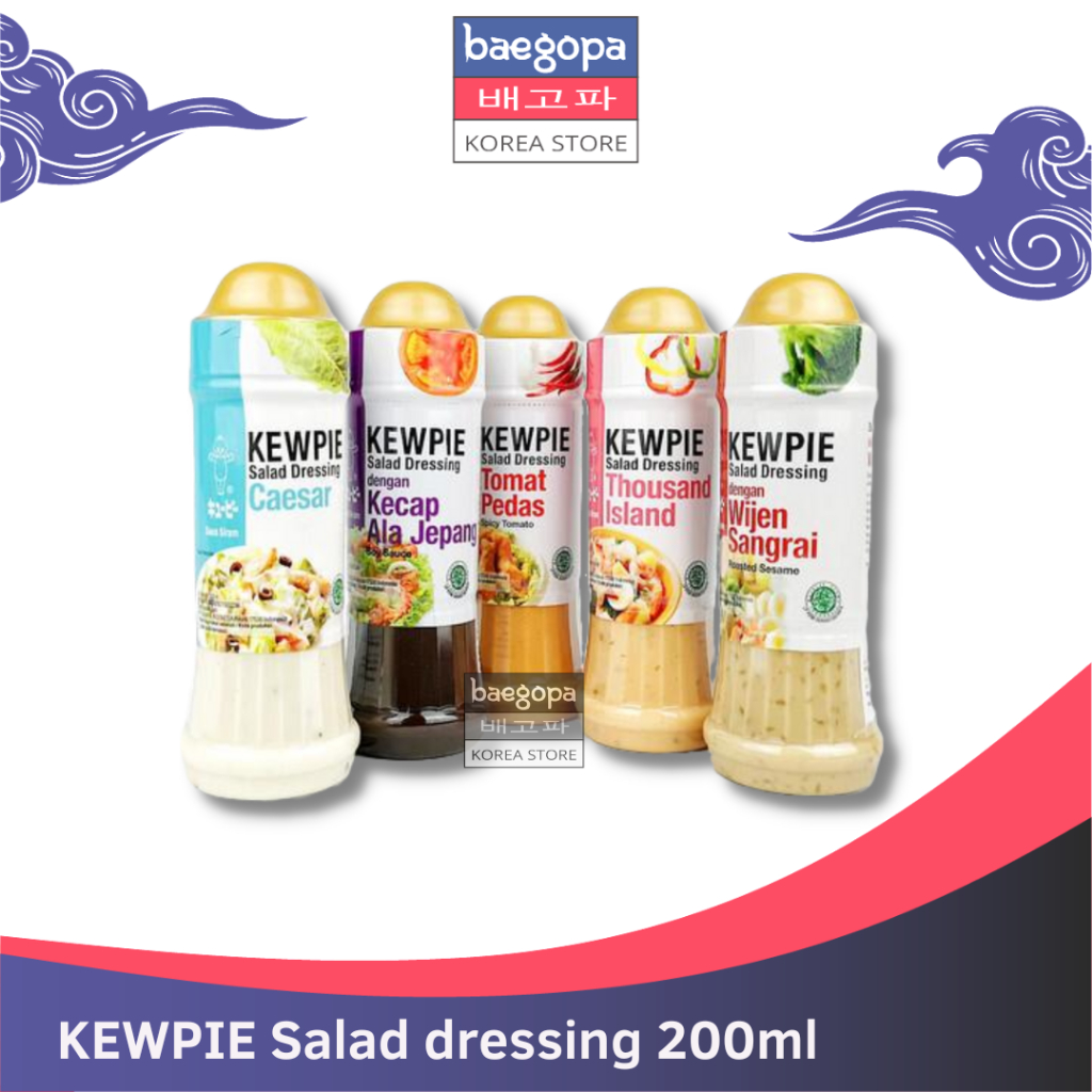 

KEWPIE Salad Dressing 200 ml Caesar, Tomat Pedas, Thousand Island, Kecap Jepang, Wijen Sangrai...||