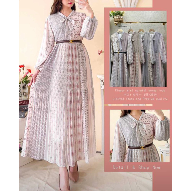 Korean Dress Plisket By Yuna Fashion