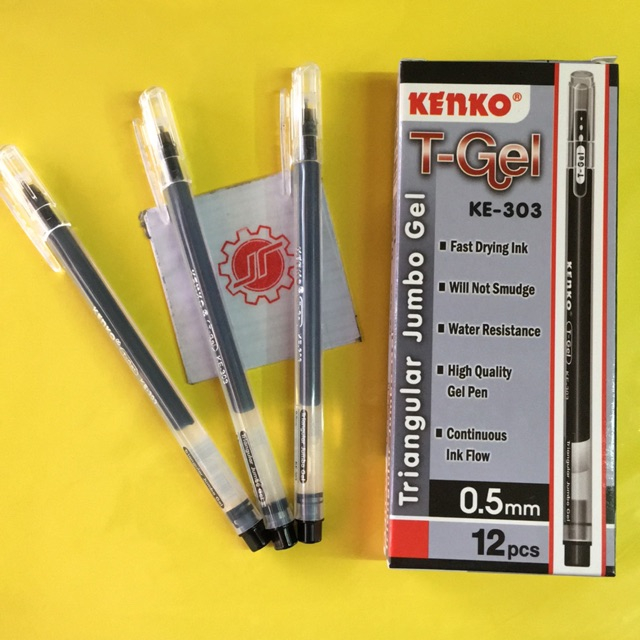 

KENKO - Pulpen Easy Gel Pen 0.5 mm Hitam / BULPOIN T GEL / 303 PEN T GEL