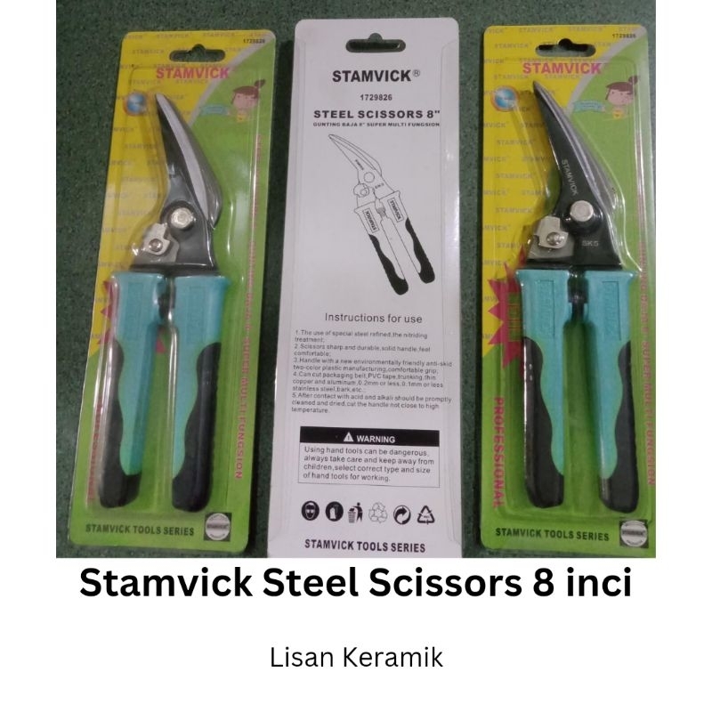 

Gunting Baja Ringan 8 inci / Stamvick Steel Scissor