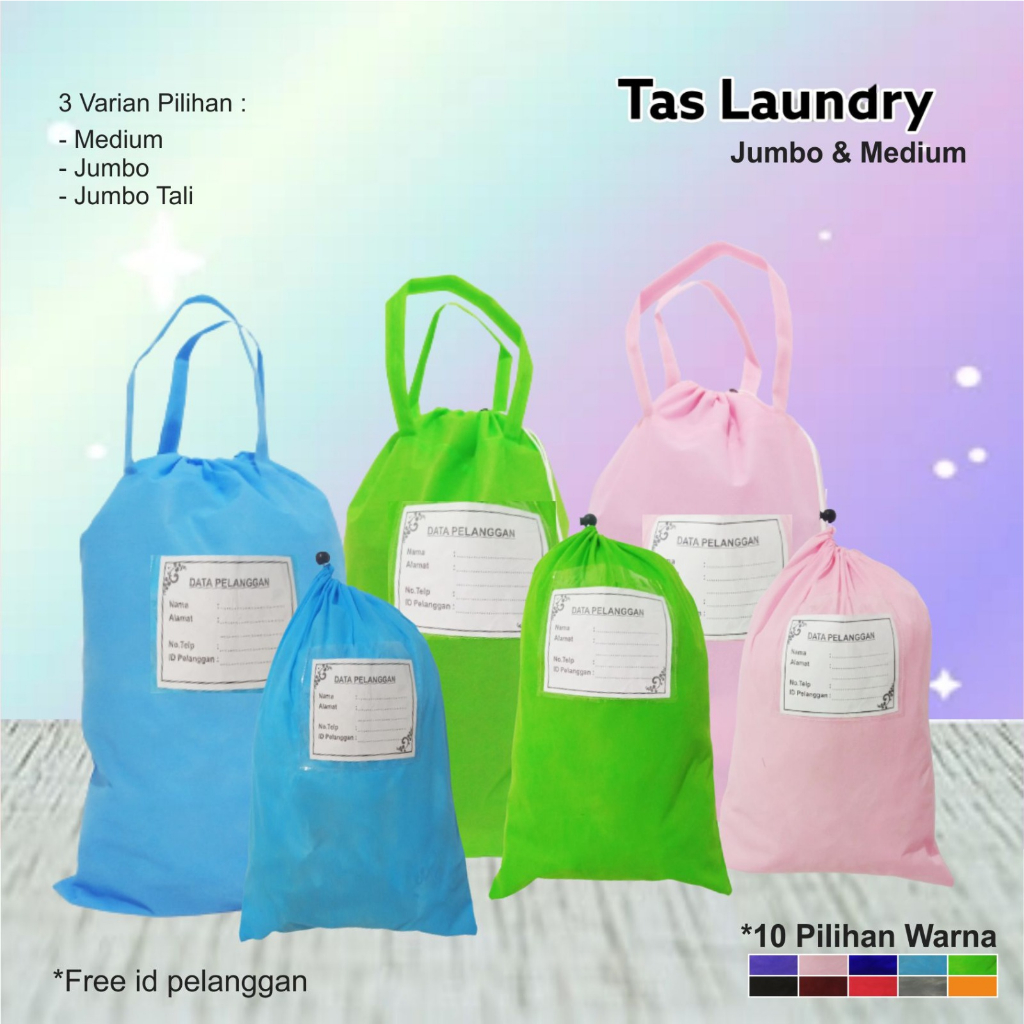 Tas Laundry Jumbo / Laundry Bag / Tas Laundry Tebal / Tas Laundry Besar / Tas laundry Kain