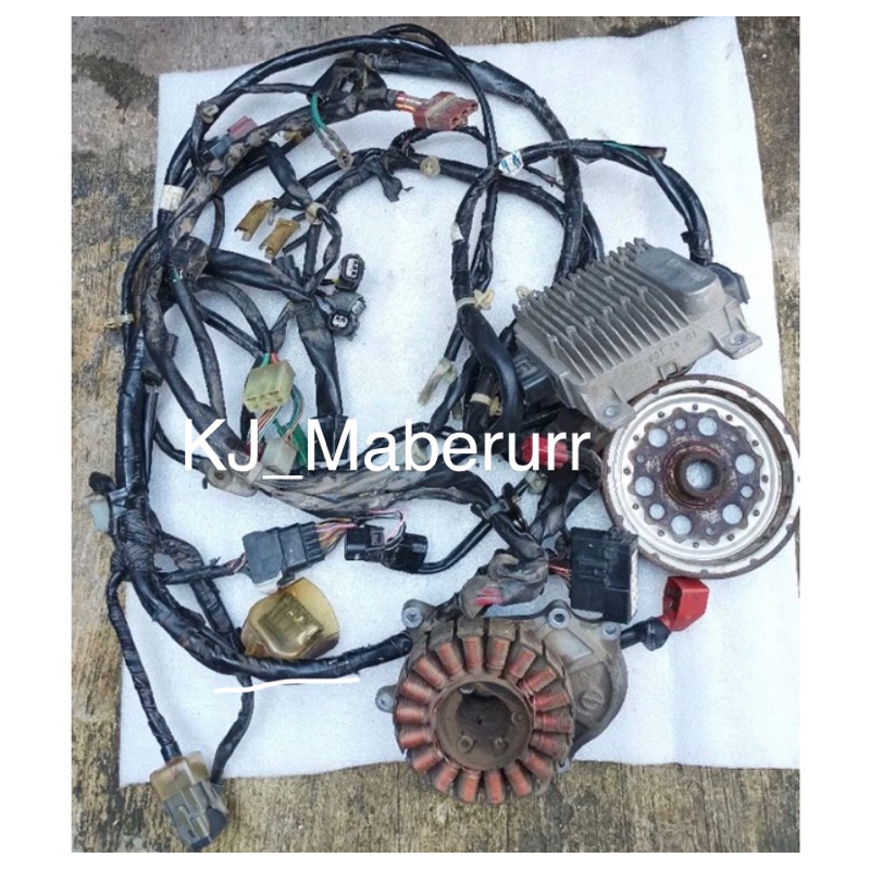 ACG DOUBLE STATER ECU KABEL BODY SPUL MAGNET FULL PENGAPIAN VARIO 125 OLD NON ISS KODE KZRA ORIGINAL