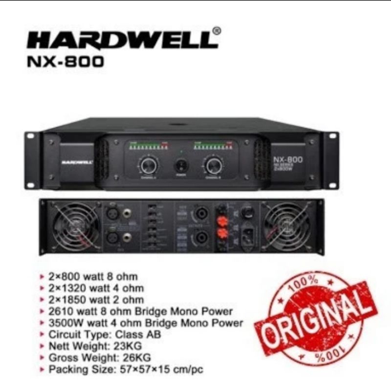 Power Amplifier Hardwell NX 800 / NX800 Original Class AB