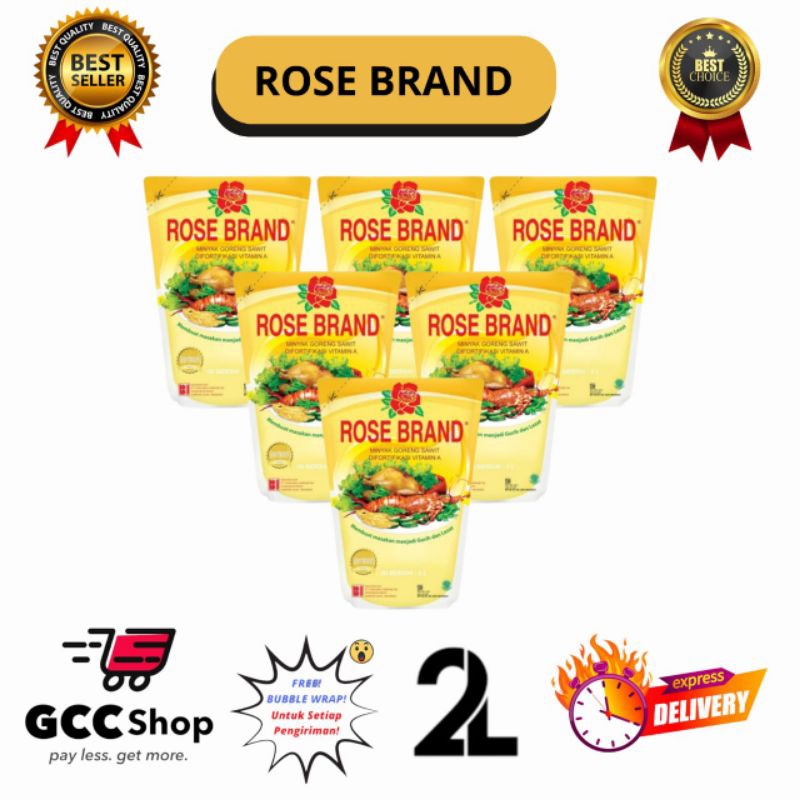 

Minyak Goreng Refill Rose Brand 2 Liter [ 1 Dus/ 6 Pouch]