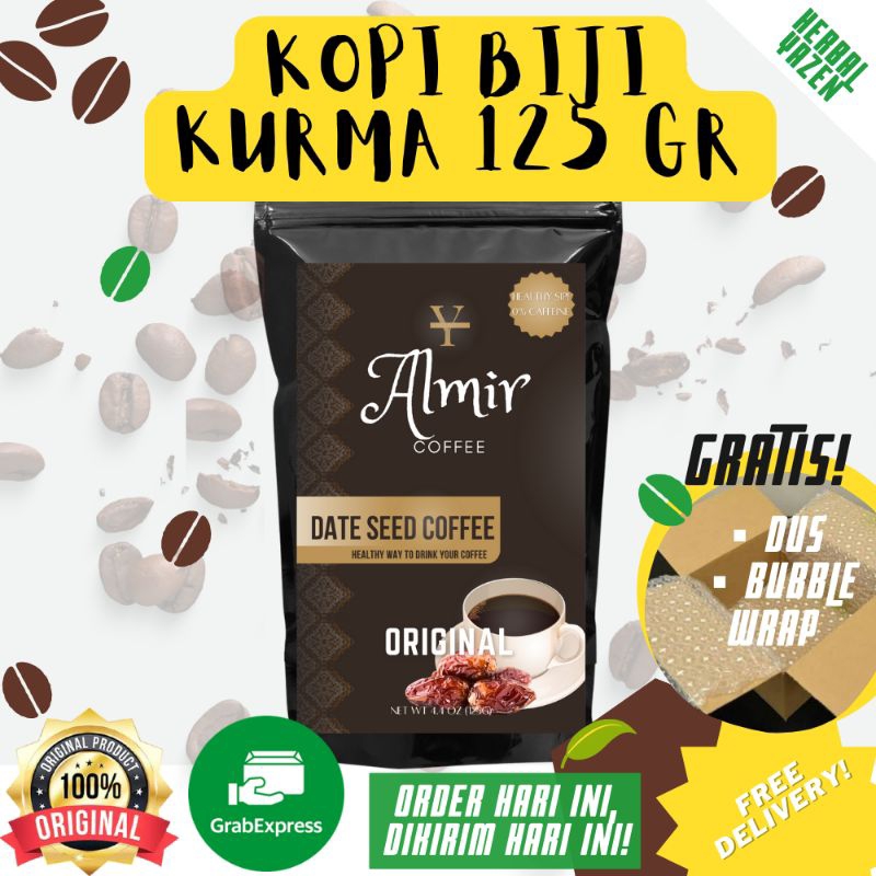 

Kopi Biji Kurma Almir 125gr gram Asli Ori Original Tubruk Salak Luwak Sari Kurma Bubuk Murni Robusta Special Mix Arabian Arabica Cafe Kafe Premium Coffee Darah Tinggi Herbal Stamina Diabetes Kanker Tumor Asam Urat Lambung Asi Yazen Store