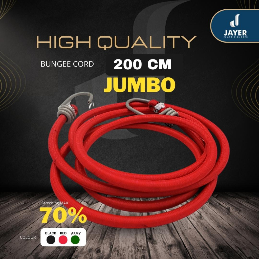 Tali Jumbo Bagasi Sepeda Motor Panjang 2 Meter Pengait Barang Super Kuat Tidak Mudah Patah High Qual