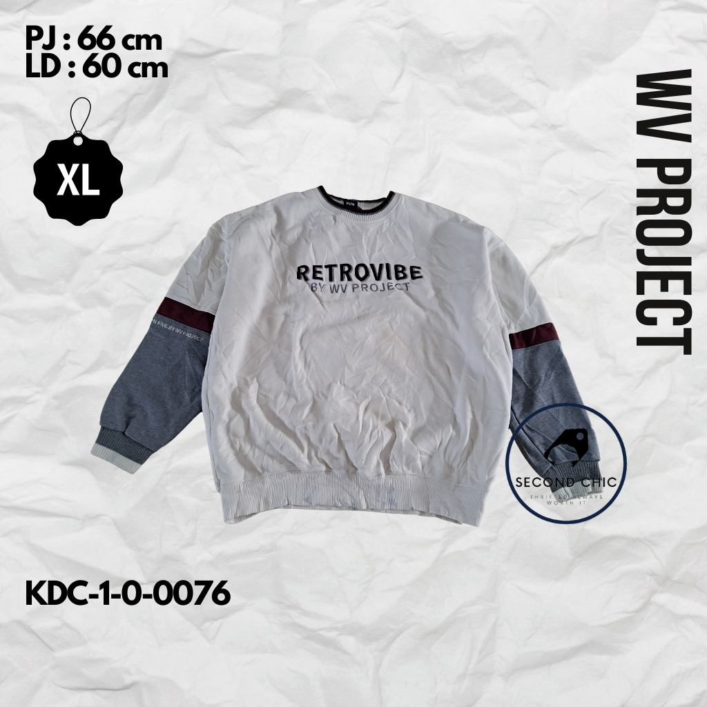 Crewneck WV PROJECT ORIGINAL | Crewneck Pria | Sweater WV PROJECT | Crewneck branded | Sweater brand