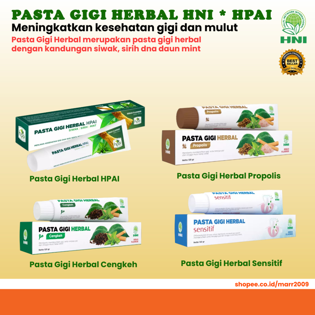 PASTA GIGI HERBAL HPAI - PASTA GIGI HERBAL - HNI HPAI