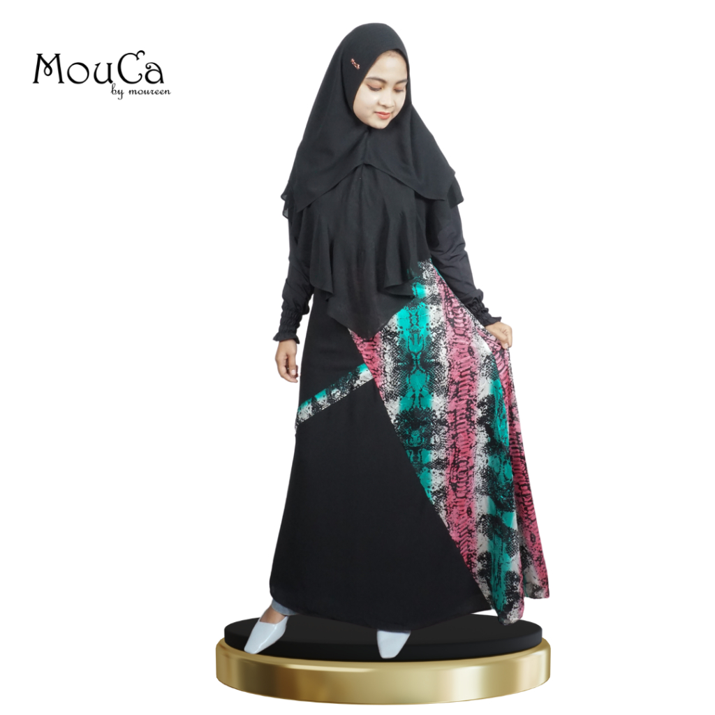 SET SYAR`I SSK 011019 PREMIUM BAHAN CERUTY / SET HIJAB / SET HITAM / SET MUSLIMAH