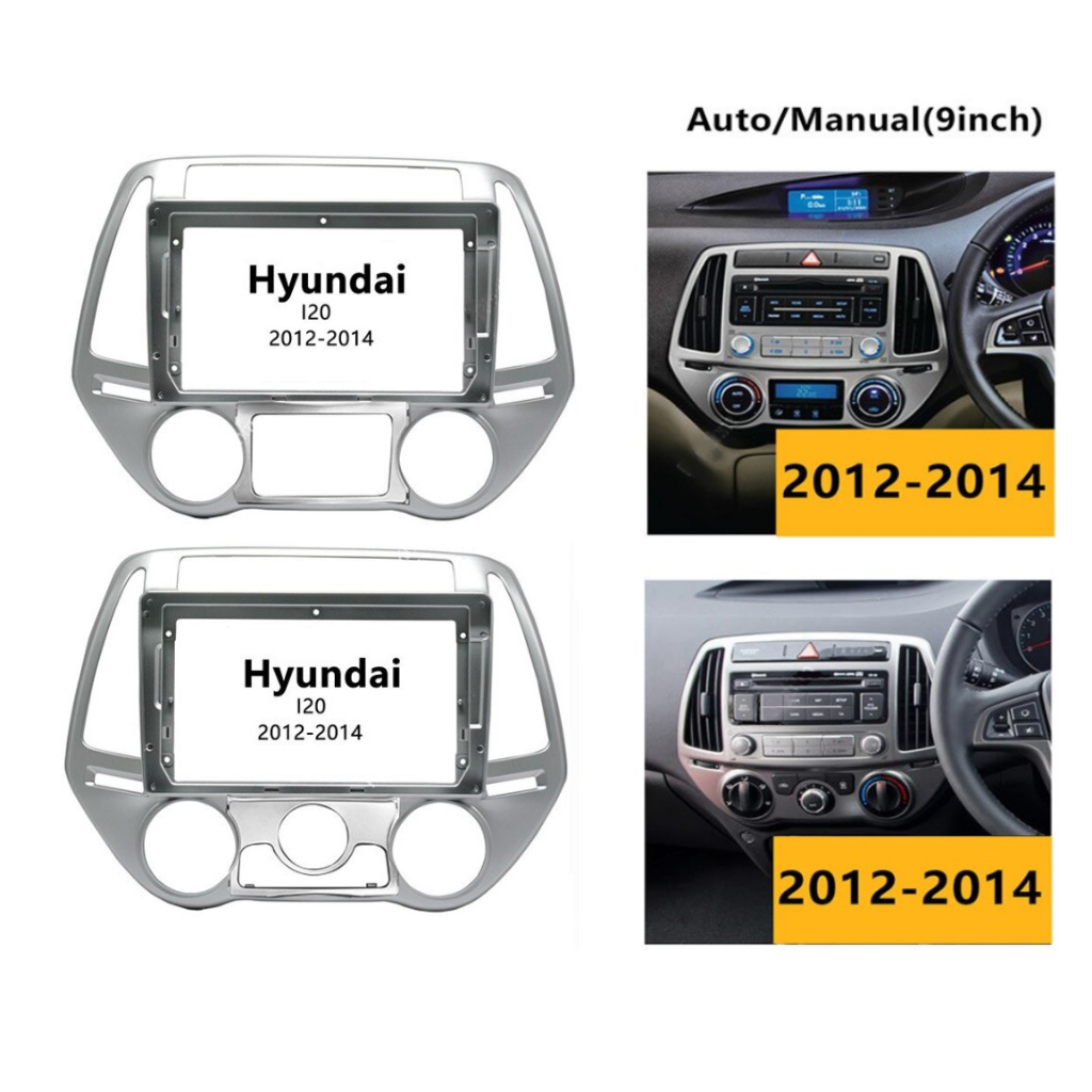 Frame Head Unit Android 9 inch Hyundai i20 I-20 2012 - 2014