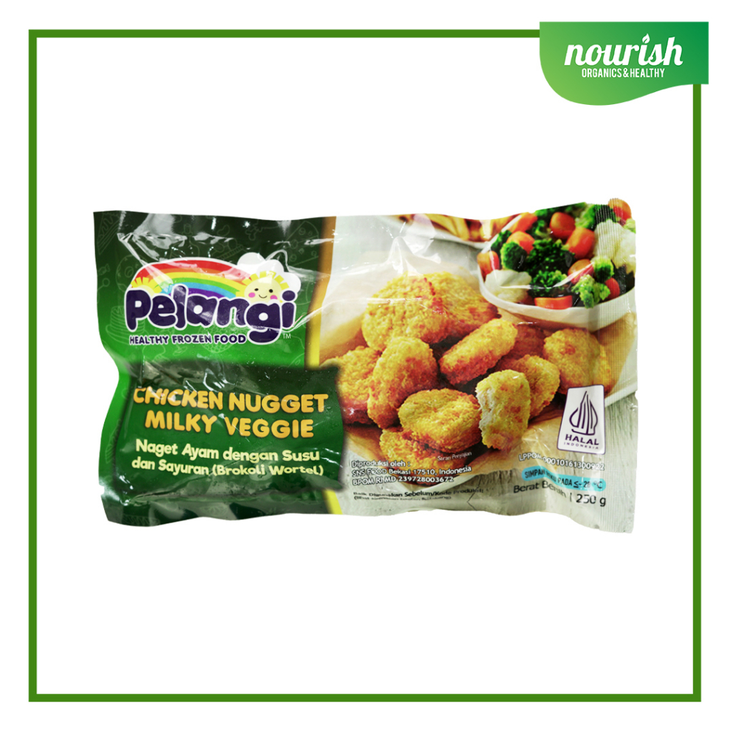 

Pelangi Chicken Nugget Milky Tanpa MSG / Tanpa PENGAWET / HALAL / BPOM-Jakut