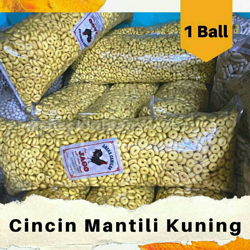 

Alen-Alen 1 BALL ( 4 KG )/ Cincin Mantili Kuning/Snack Kiloan Murah/ MAK E DOR