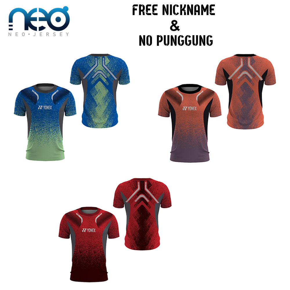 [NeoJersey] Kaos Badminton YONEX Baju Badminton Kerah O - ART 4