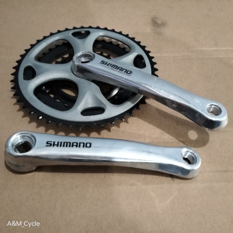 Crank Shimano TY33 48/38/28t bb kotak 170mm alloy federal balap jadul vintage