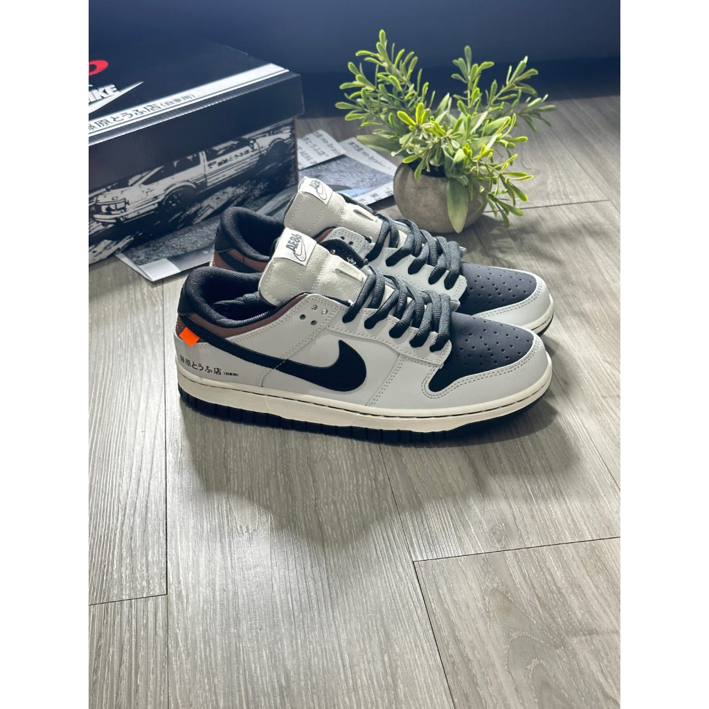SEPATU NIKE SB DUNK LOW INITIAL D WHITE BLACK BROWN PREMIUM HIGH ORIGINAL