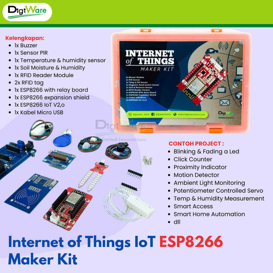 Paket Belajar IoT Internet of Things IoT Maker Kit