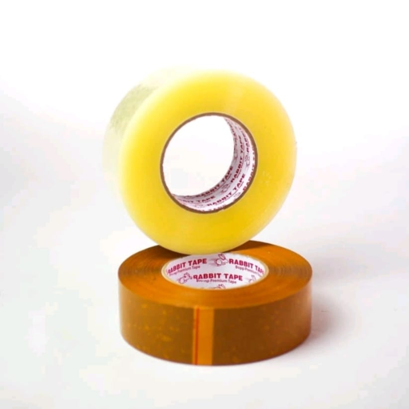 

Lakban Bening / Lakban Coklat OPP RABBIT TAPE 2 inch x 500 Yard, 300 Meter