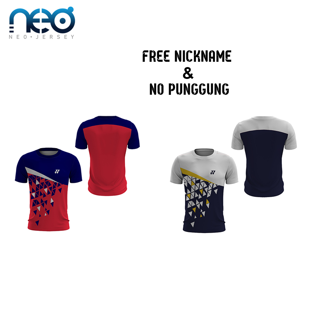 [NeoJersey] Jersey Badminton Pria Kerah O Baju Badminton Pria Terbaru - ART 5