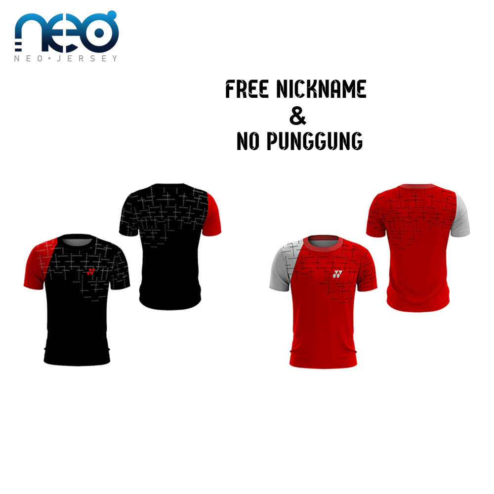 [NeoJersey] Badminton Jersey Pria Baju Badminton Kerah O - ART 6
