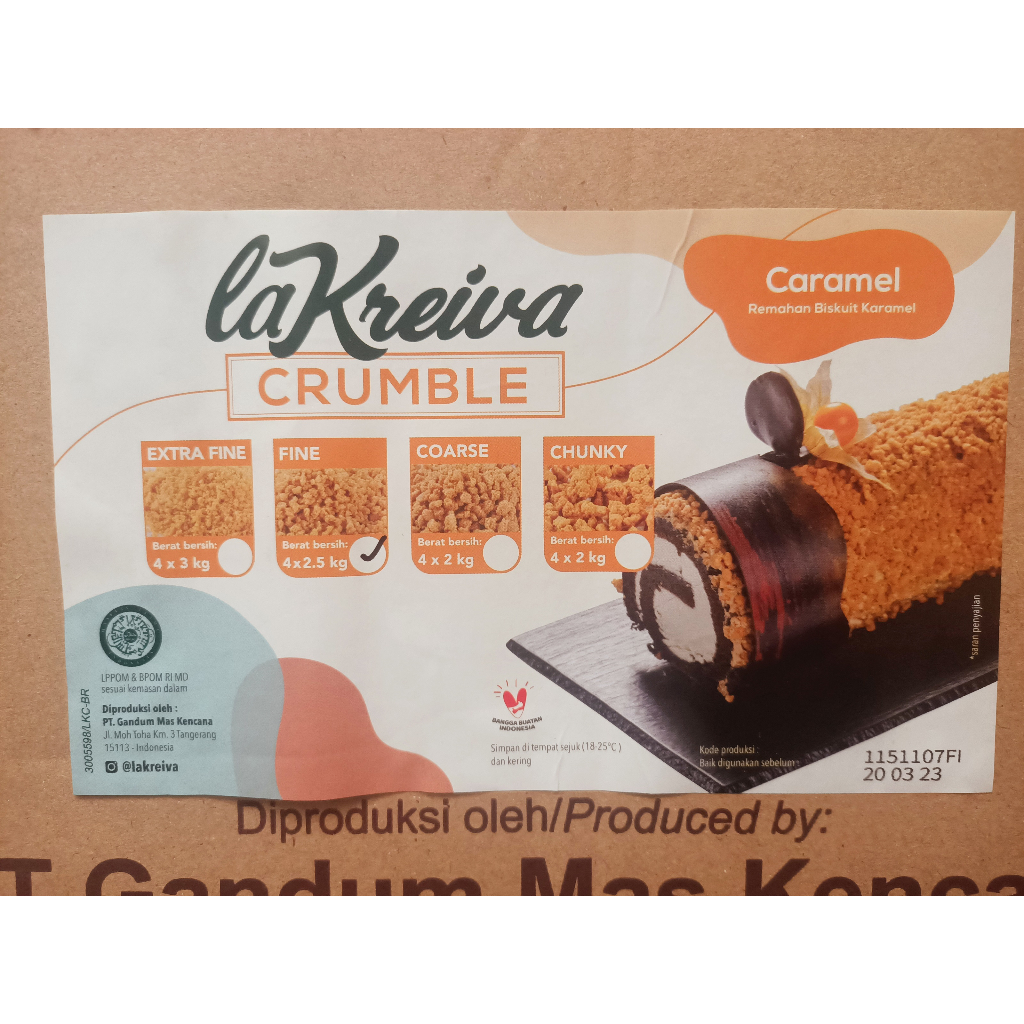 

La Kreiva Crumble Fine Repack 250Gr