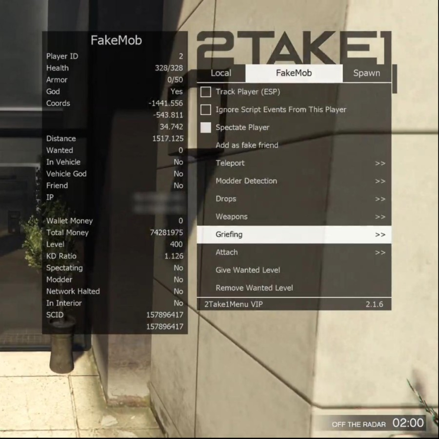 2Take1 VIP Lifetime Mod Menu GTA 5 Online