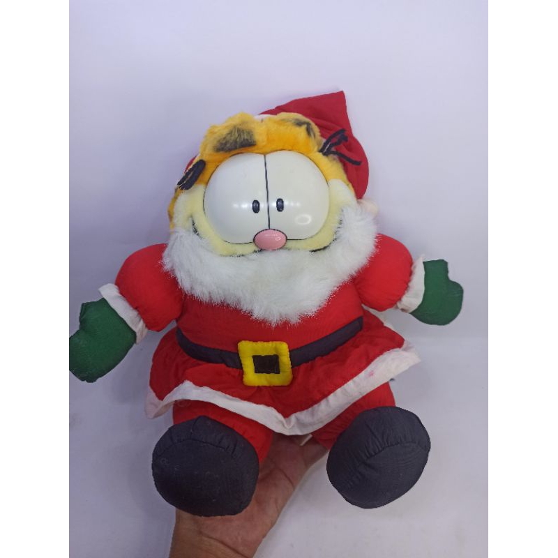 boneka Garfield vintage original paws costum Santa bahan parasut