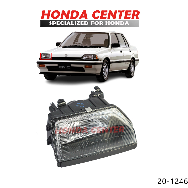 Head Lamp Lampu Depan Civic Wonder 1986 1987