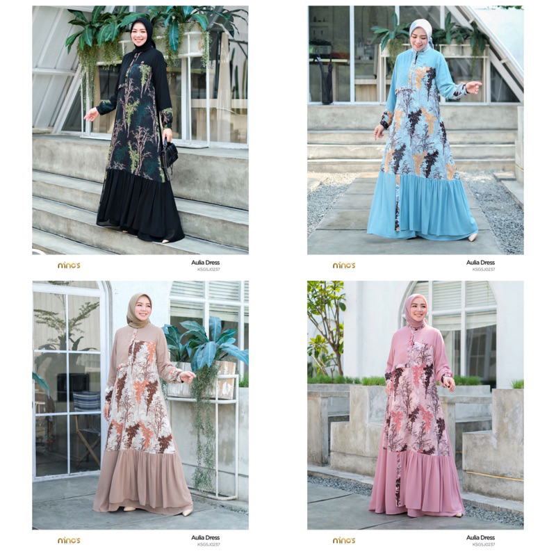 DRESS GAMIS AULIYA NINOS TERBARU BY NINOS DESIGN ORIGINAL 0237