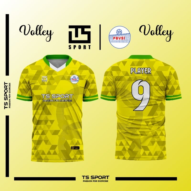 Kaos Jersey Volly Full Printing Gratis tambah Nama Nomor Logo Sponsor