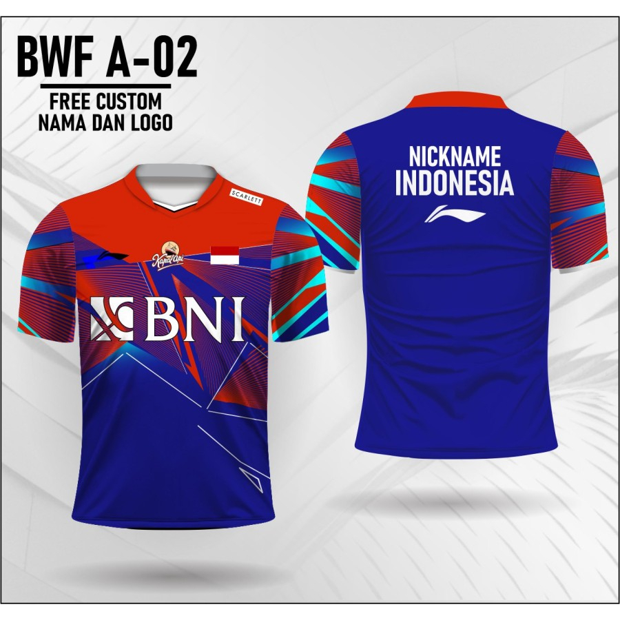 Jersey badminton all england 2023 lining baju jojo ginting kaos bulutangkis